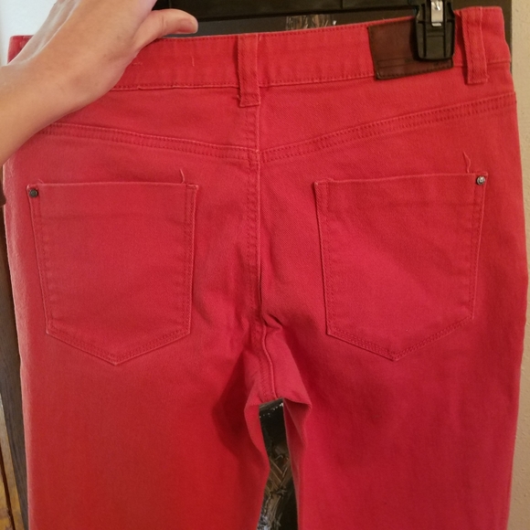 DKNY Red/Orange Soho Skinny Jeans - Picture 4 of 8